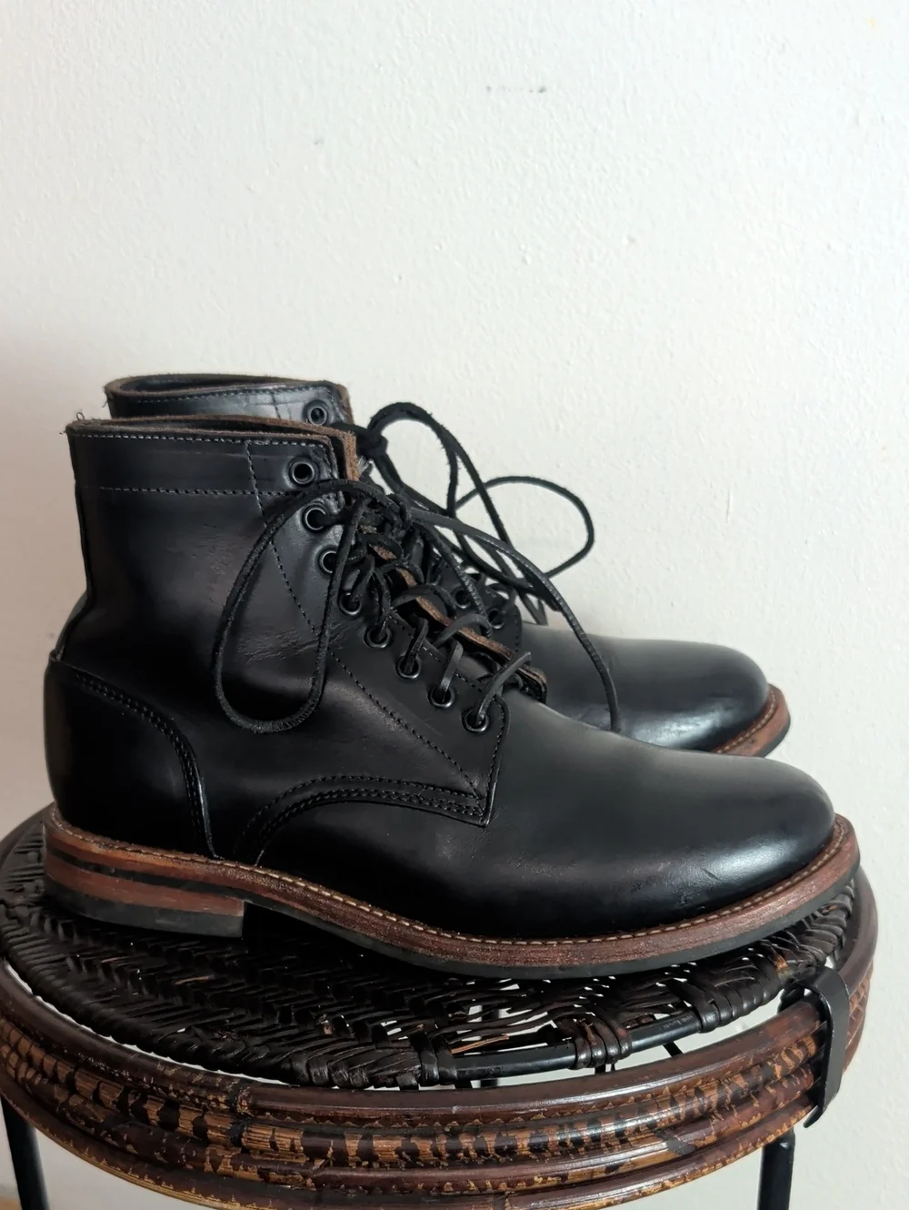 Oak Street Bootmakers Dainite Trench Boot Black Men Size US 10.5 D